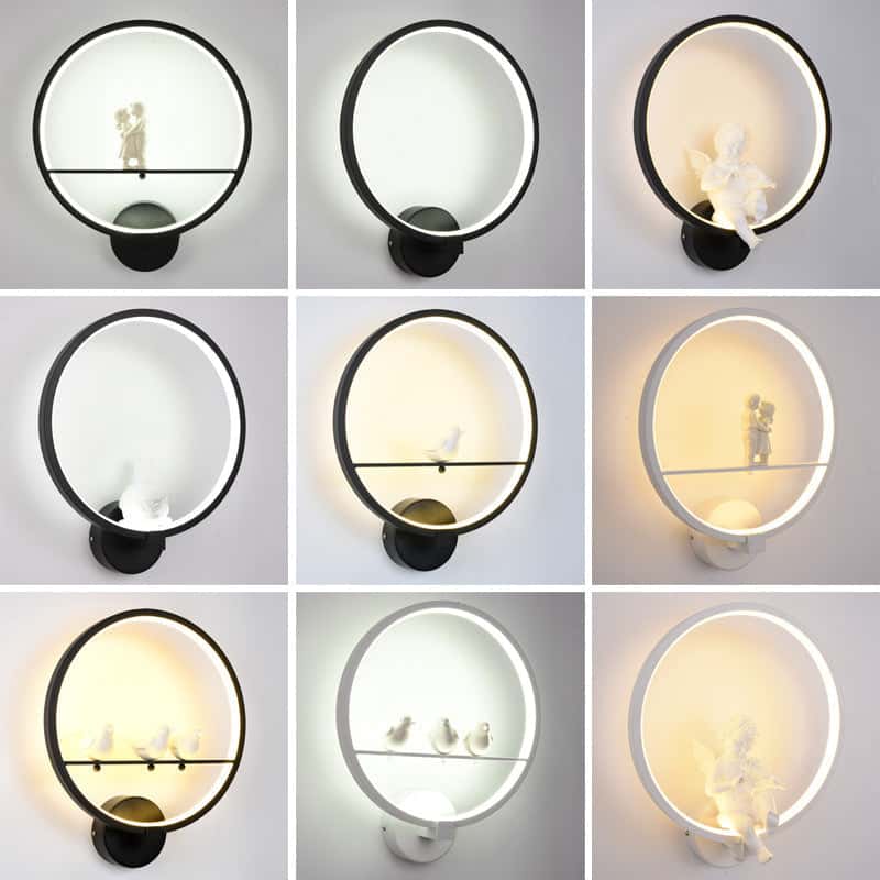 Modern Art Angel Bird Living Room Bedroom Wall Lamp